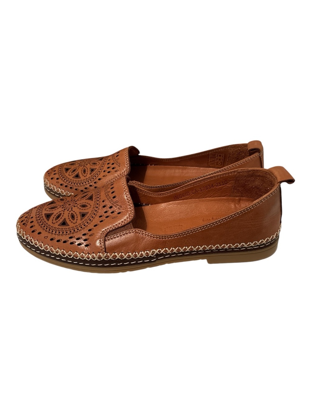Spring Step Ingrid perforated Leather Slip-On Comfort Loafers